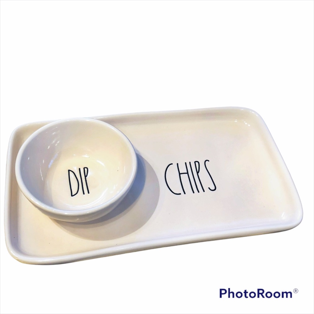 Rae Dunn CHIPS & DIP Tray